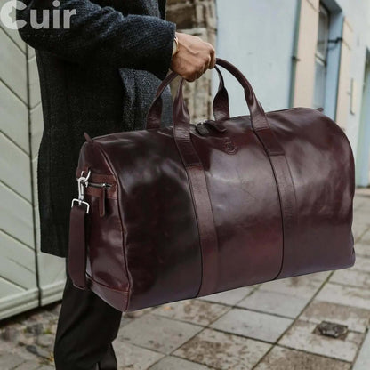 Deep Brown Travel Duffle Bag CuirLondon