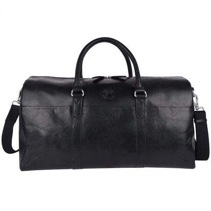 Durable Black Duffle Gym Bag | Spacious 27x50x26cm | Ideal for Workouts & Travel CuirLondon