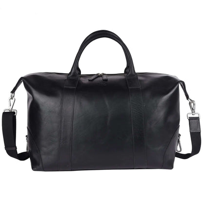 Stylish Black Duffle Bag: 28cm x 44cm x 22cm Dimensions CuirLondon