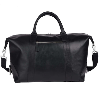 Stylish Black Duffle Bag: 28cm x 44cm x 22cm Dimensions CuirLondon