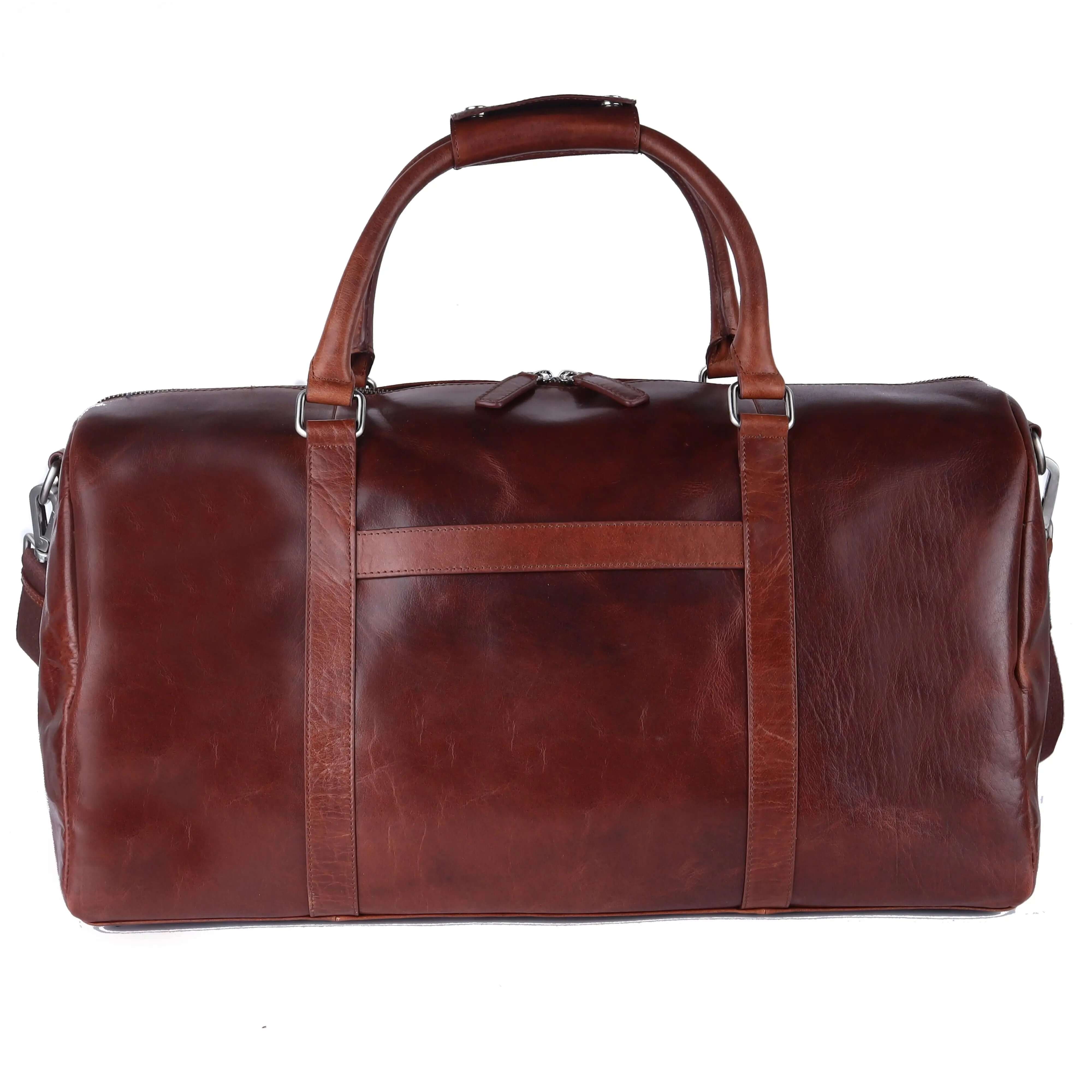 Stylish Genuine Leather Light Brown Weekend Bag | Travel Duffle for Short Getaways CuirLondon