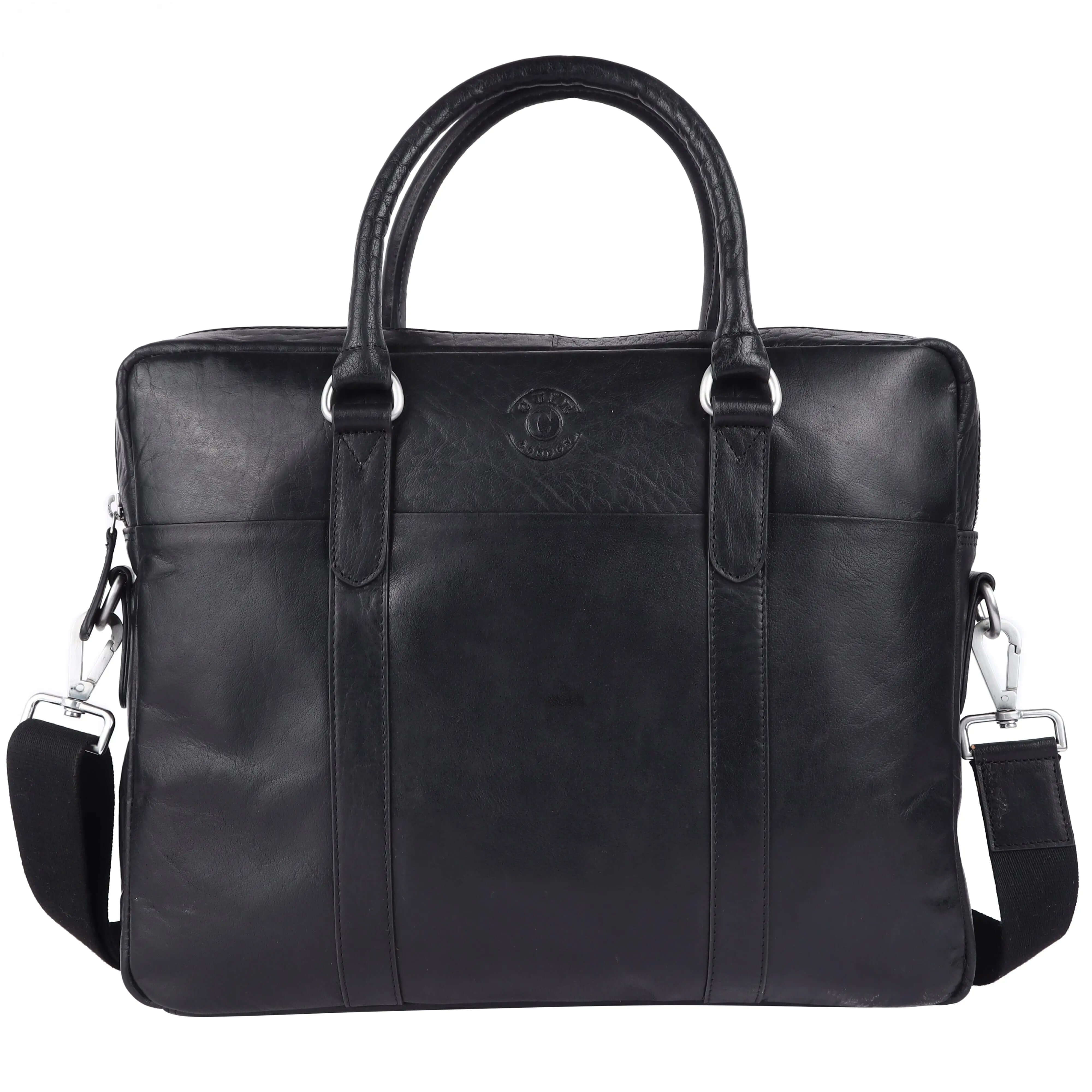 Black Genuine Leather Laptop Bag CuirLondon