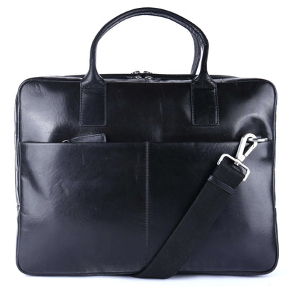 Black Leather Laptop Bag CuirLondon