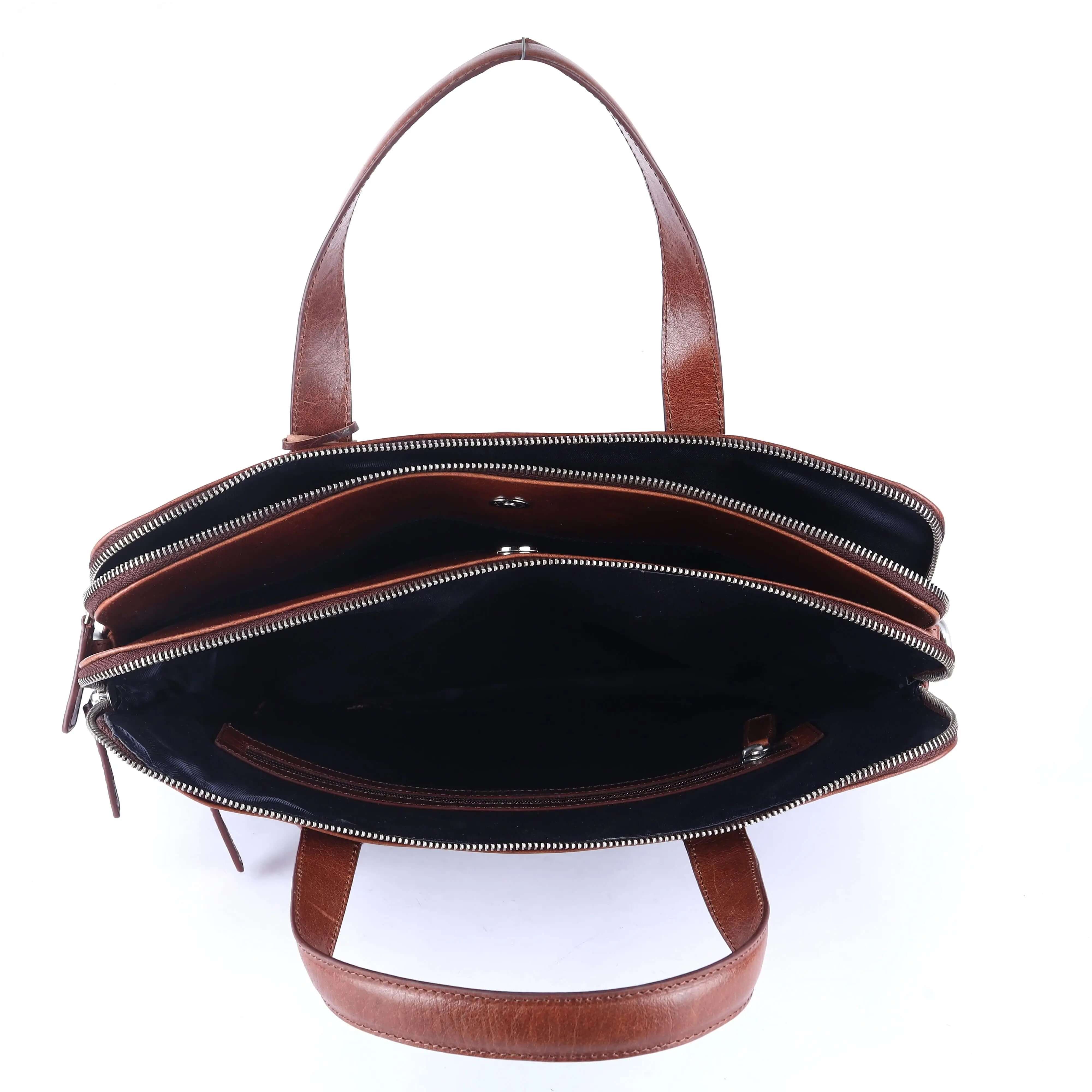 Brown Leather Laptop Bag: 31 x 38 x 5.5 cm Dimensions CuirLondon