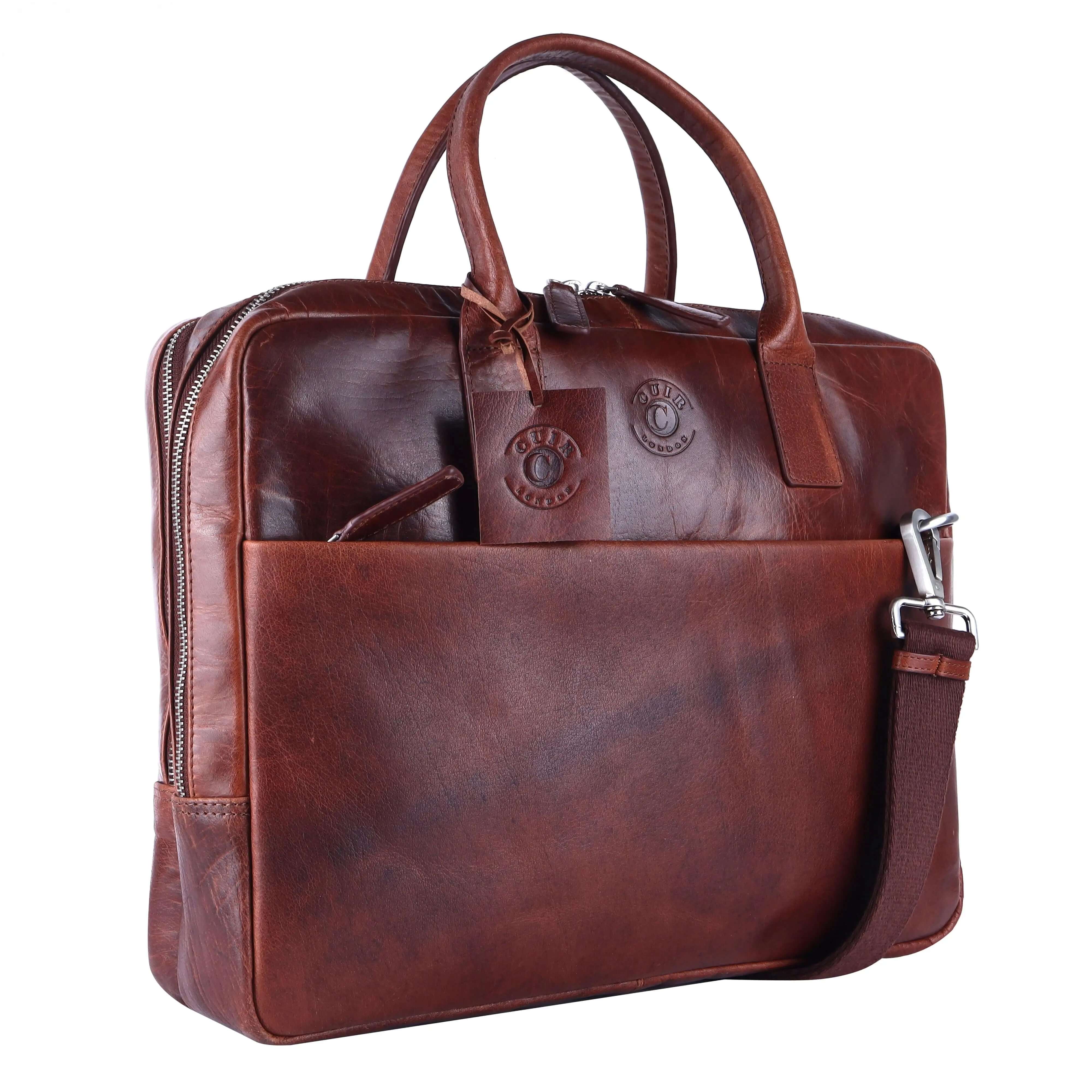 Brown Leather Laptop Bag CuirLondon