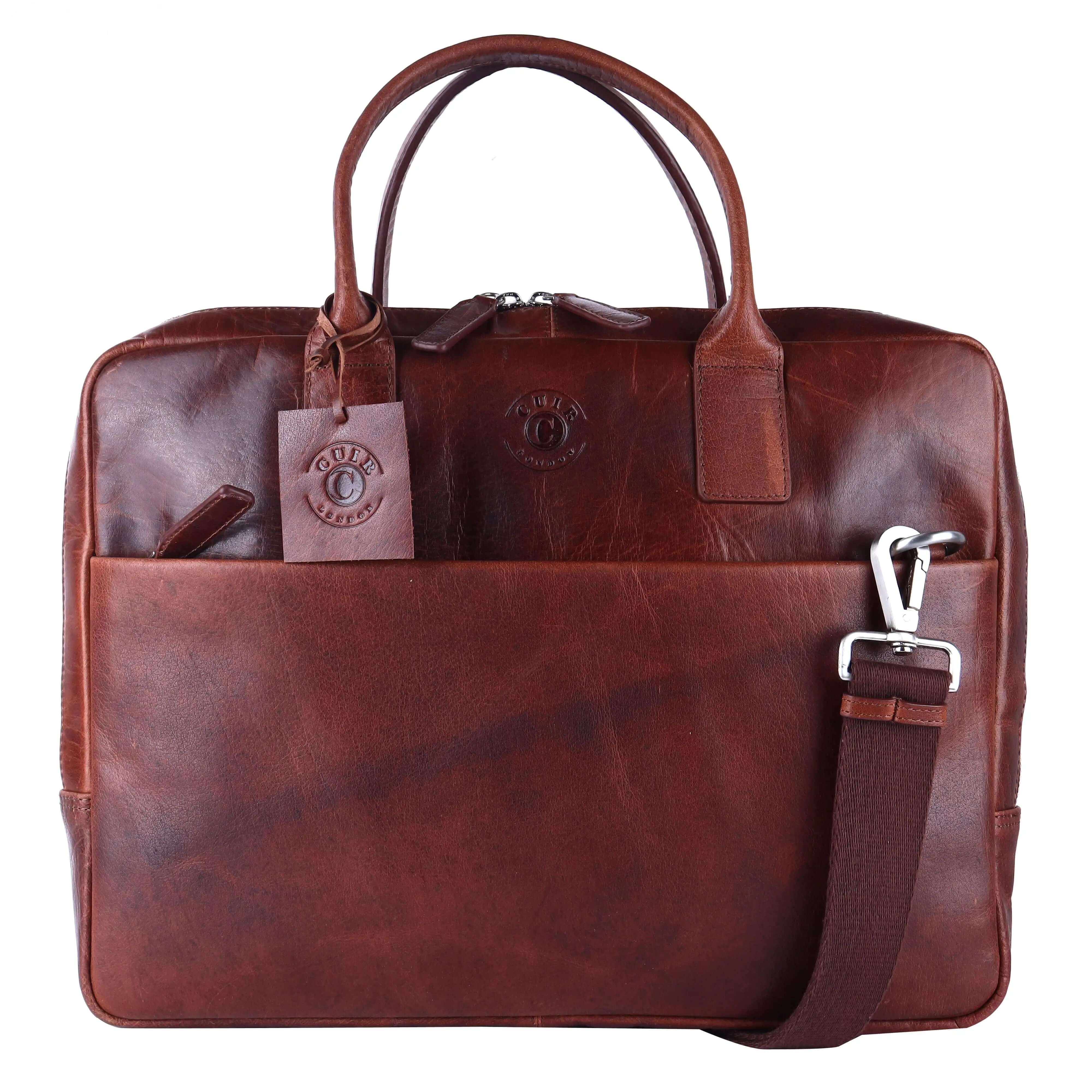 Brown Leather Laptop Bag CuirLondon