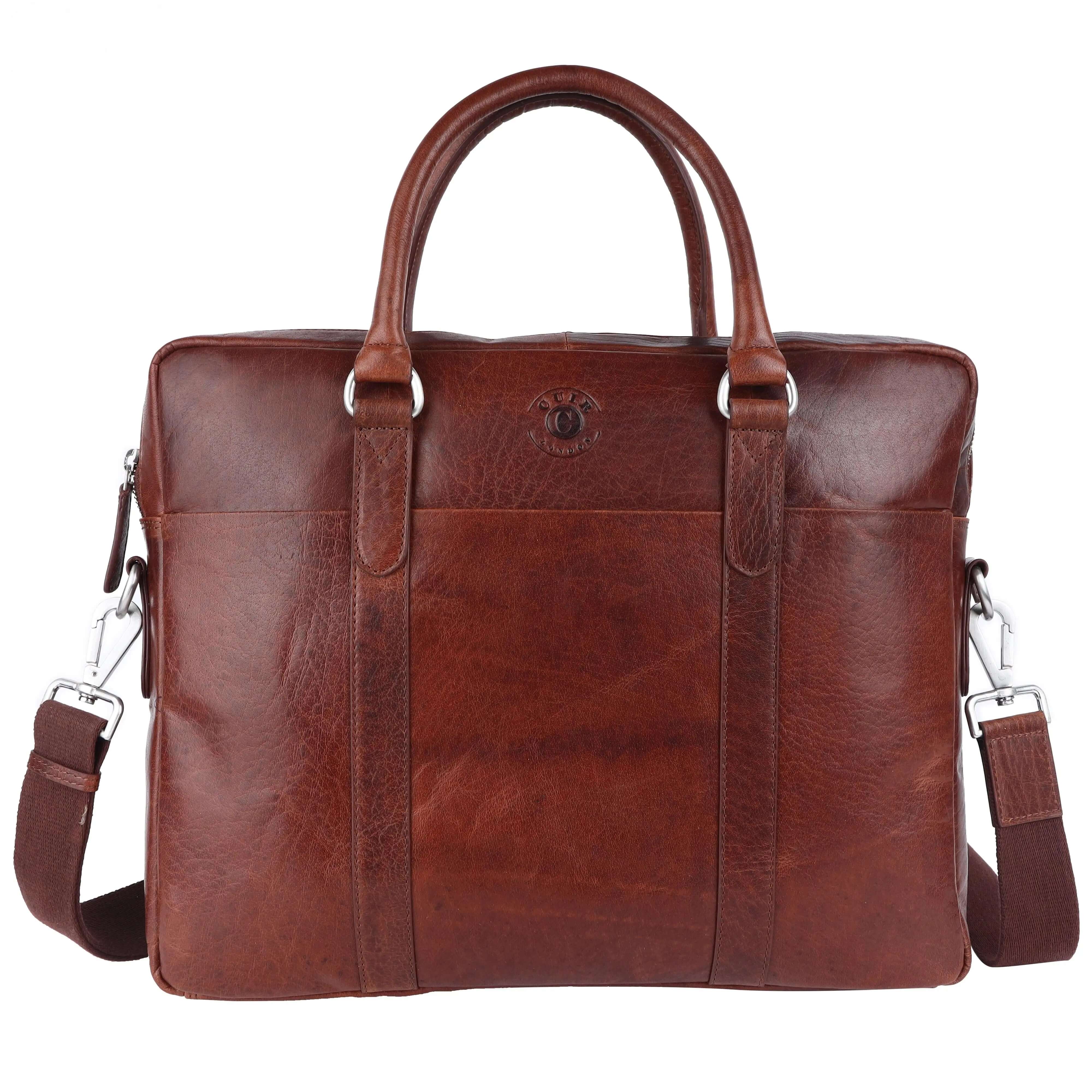 Brown Leather Portfolio Bag: 31x38x5.5 cm Dimensions CuirLondon