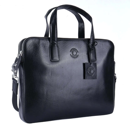 Handmade Black Laptop Bag - Stylish and Functional CuirLondon