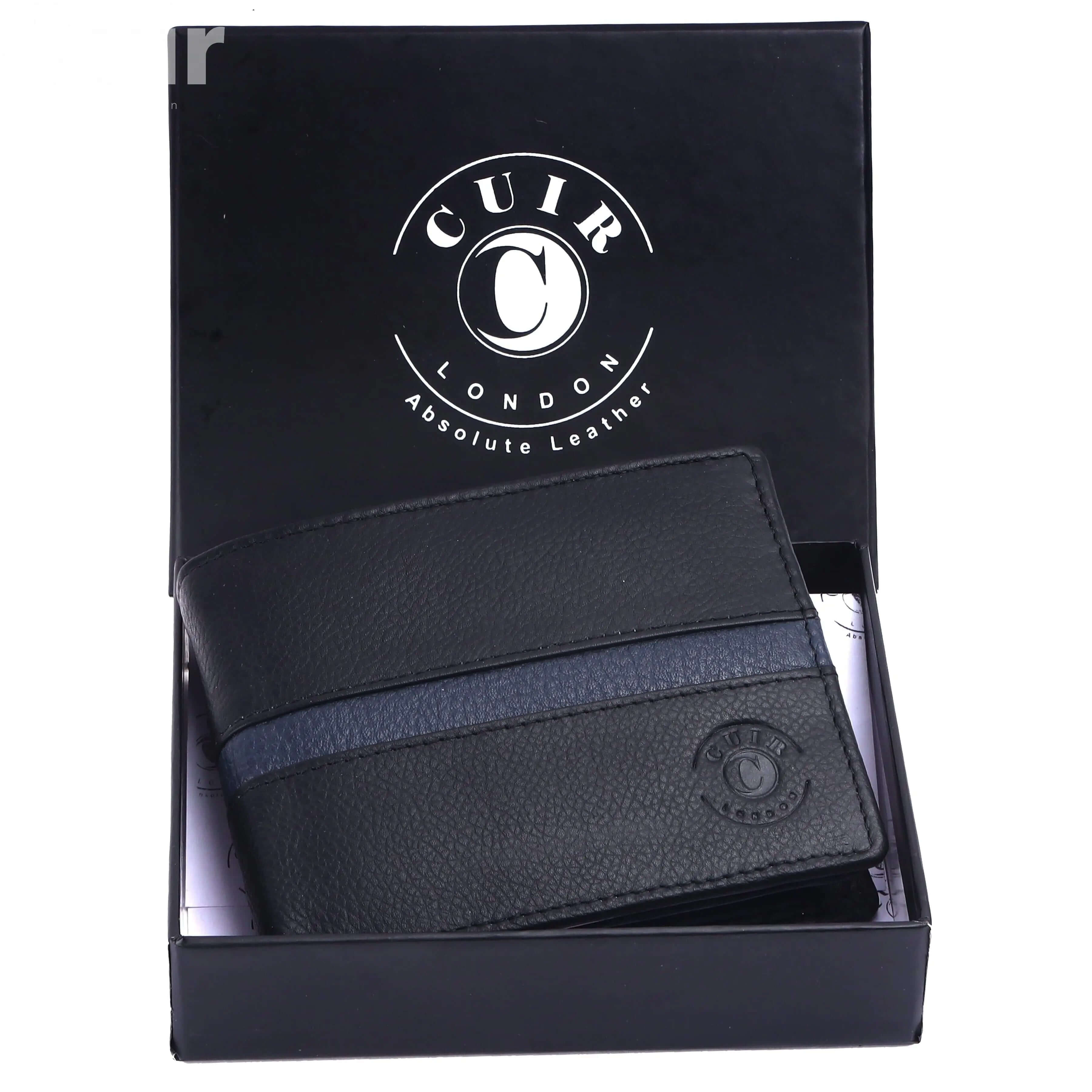 Black RFID Bifold Wallet for Men: Secure and Stylish CuirLondon