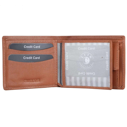 Brown Leather RFID Wallet: 11.5x9 cm Product Size CuirLondon