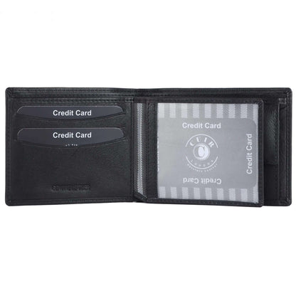 Genuine Black Leather RFID Wallet | 11.5x9 cm | 7 Card Slots CuirLondon