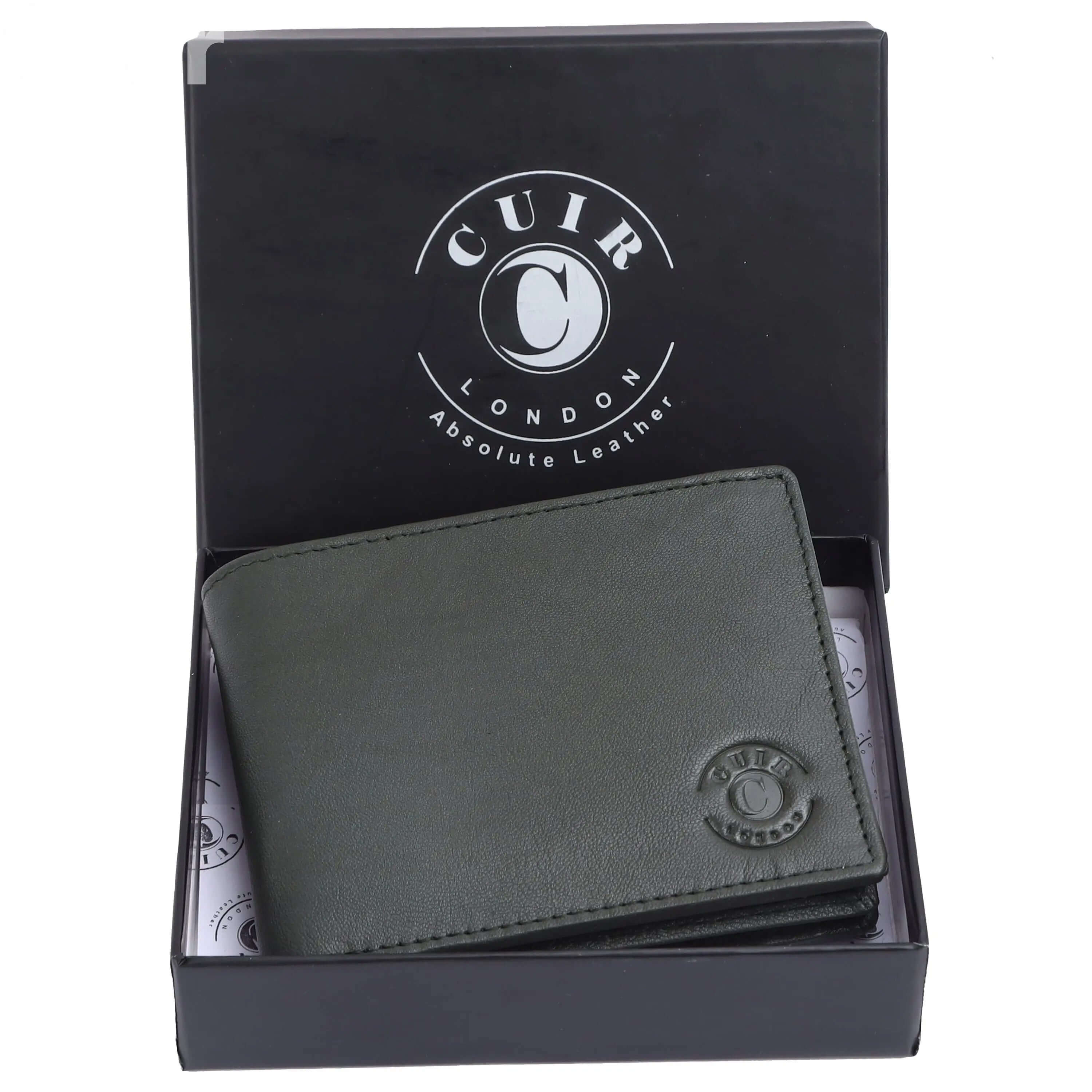 Genuine Grey NDM Wallet for Men | Buff and Cow Leather | 6 Pockets CuirLondon