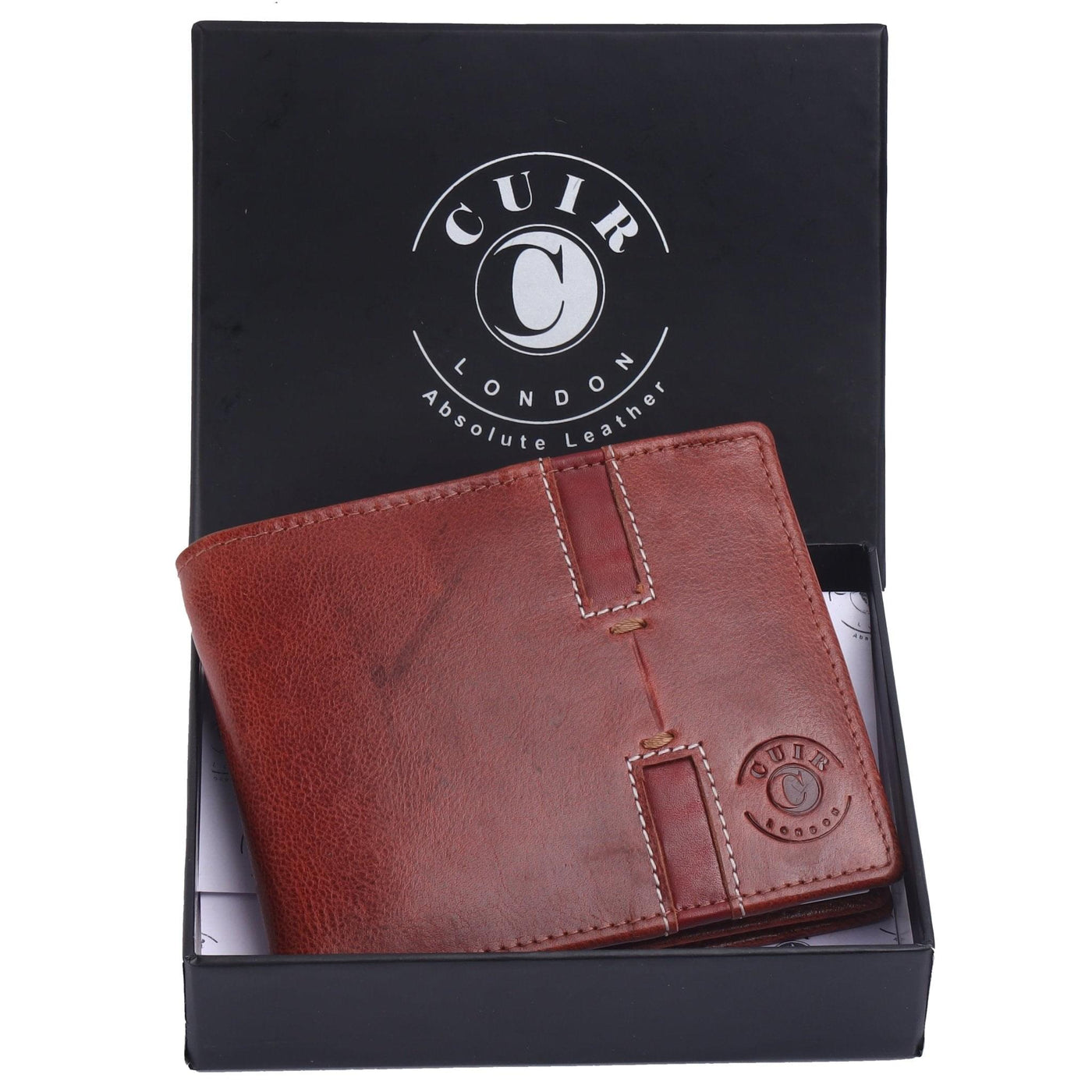 Men's Genuine Leather RFID Brown Wallet