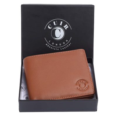 NDM Leather RFID Blocking Brown Men's Wallet