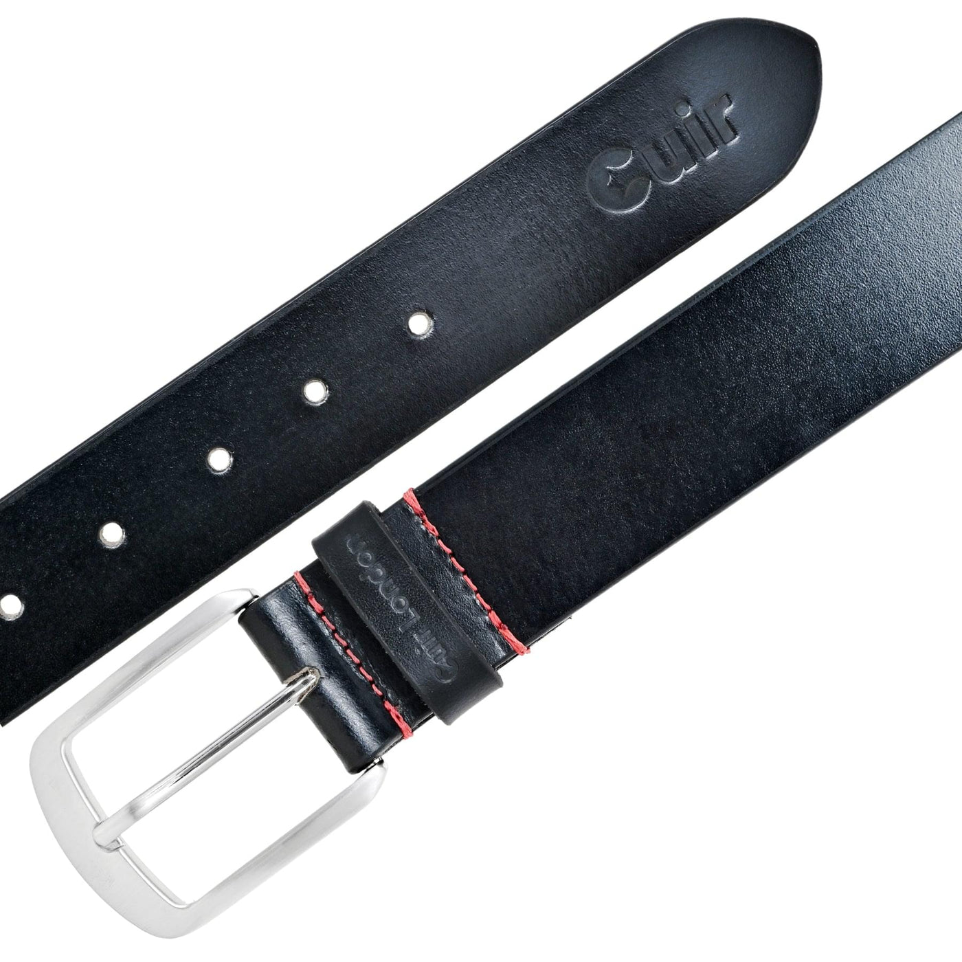 Black Anti-Scratch Leather Belt - CuirLondon