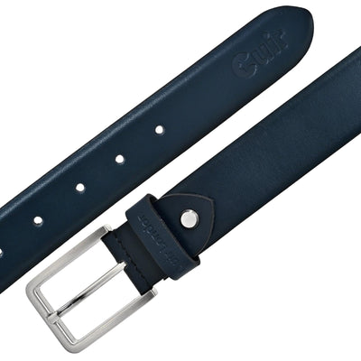 Black Anti-Scratch Leather Belt For Men - CuirLondon