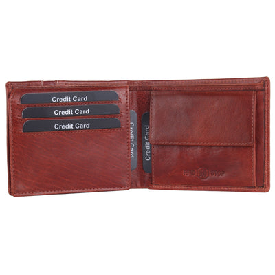 Men's Genuine Leather RFID Brown Wallet